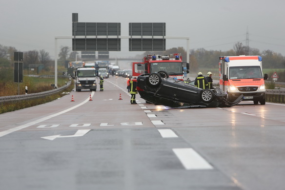 Unfall auf der Autobahn 14 in Richtung Magdeburg