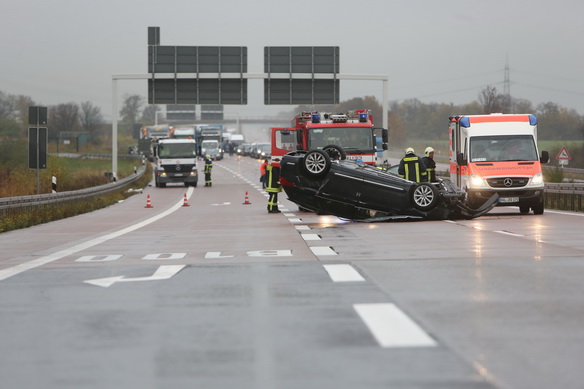 Unfall auf der Autobahn 14 – Vollsperrung